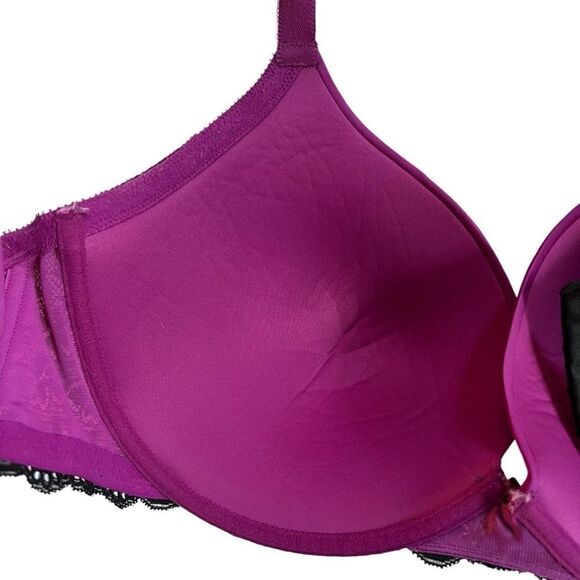 Torrid 44DD hot pink with black lace bra - Picture 8 of 14